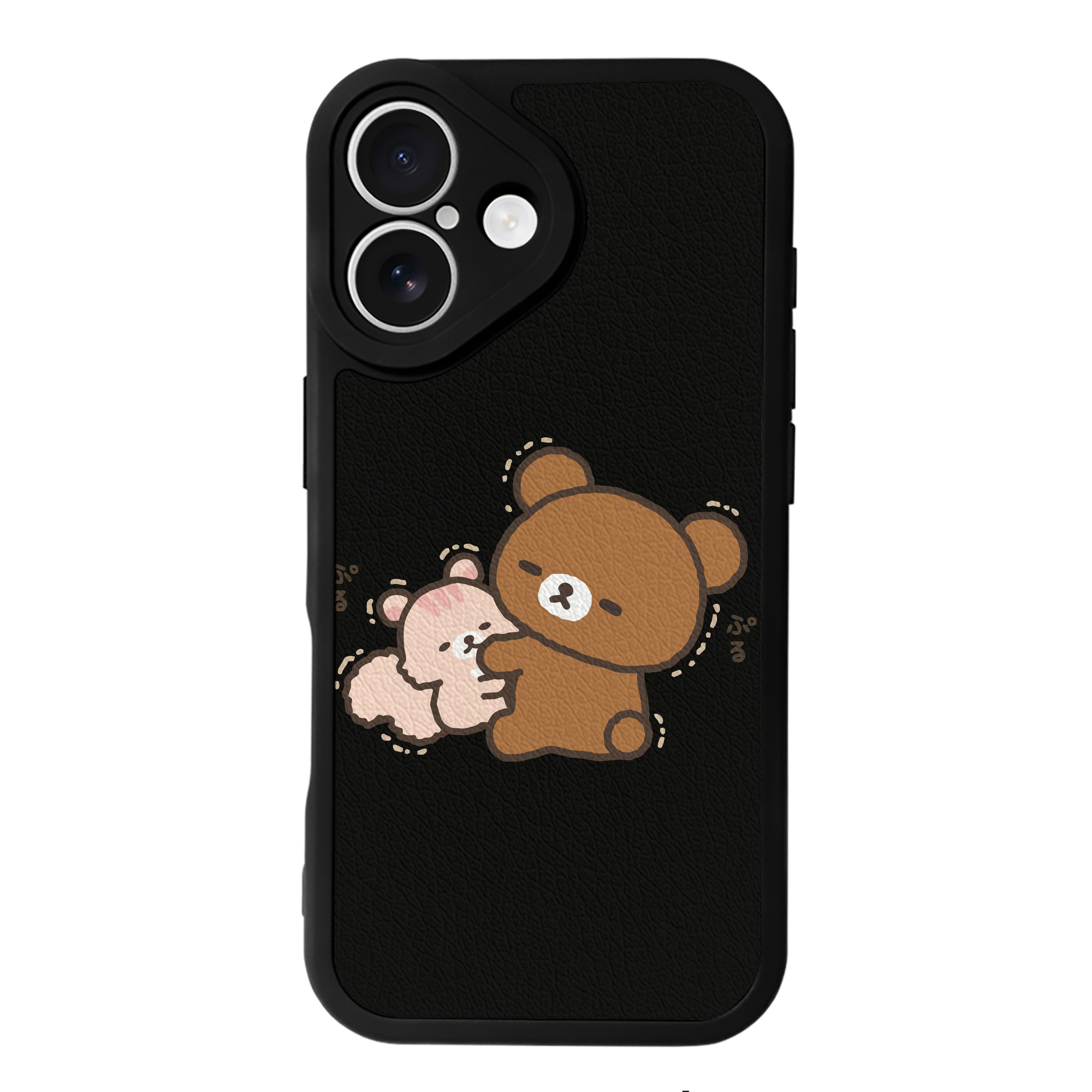 （画像用） リラックマ リラックマ キイロイトリ Rilakkuma Korilakkuma Kiiroitori 【iPhone 16シリーズ対応】シリコンスマホケース（レザー調） 材質：シリコン